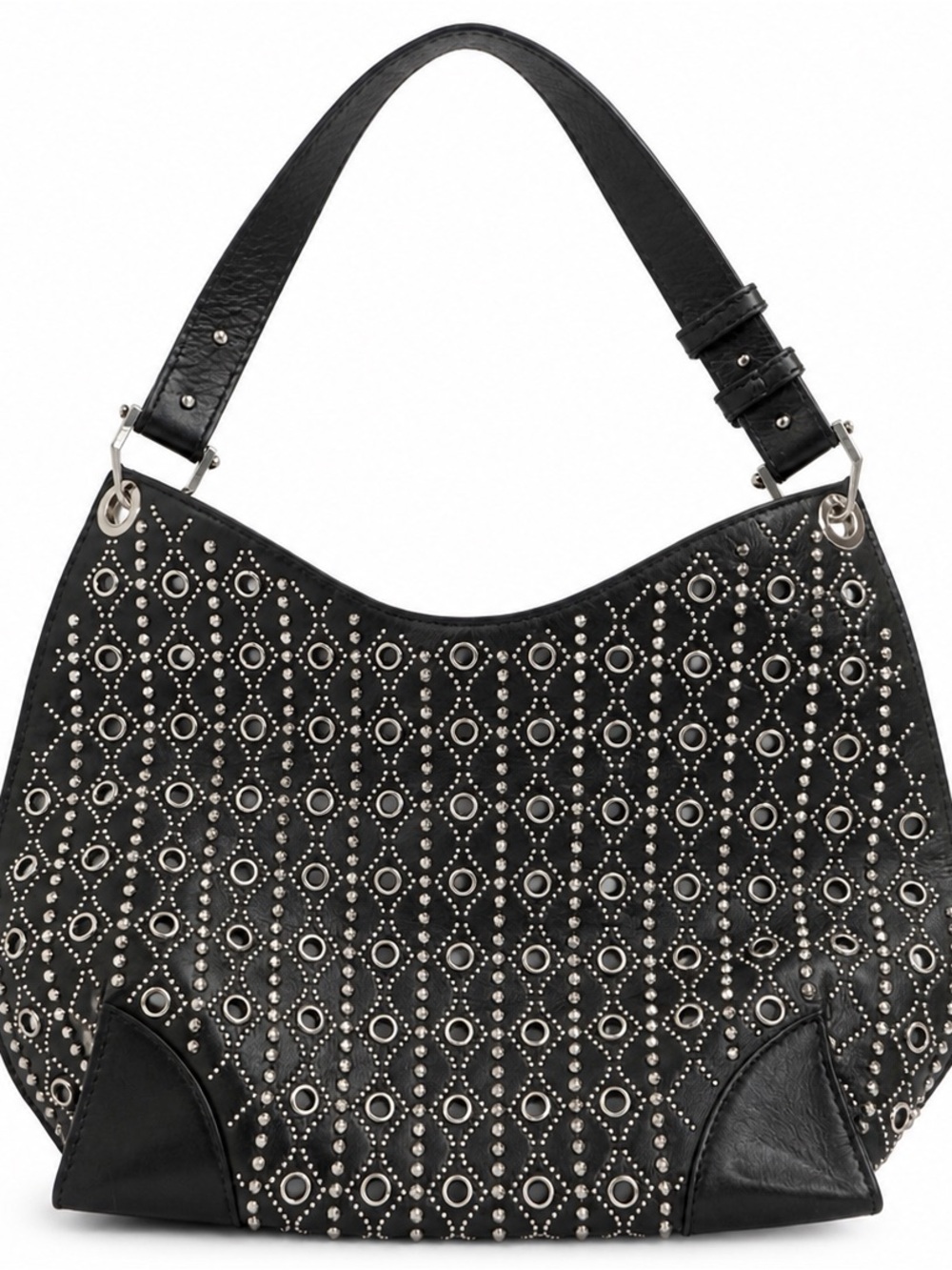 Alexander McQueen Studded Leather Shoulder Bag Black Rar